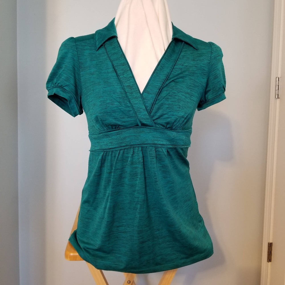 Maurices collared short sleeve blouse, medium
